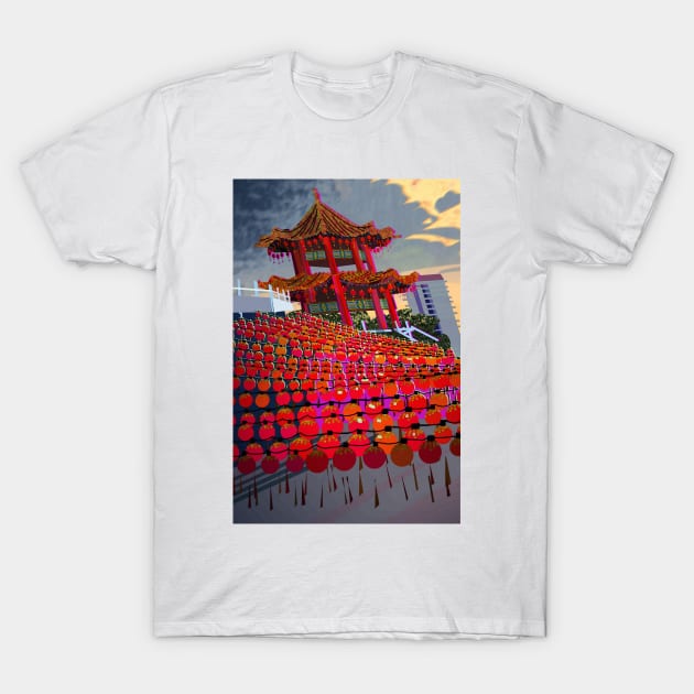 Chinatown Lanterns T-Shirt by Henry Wong